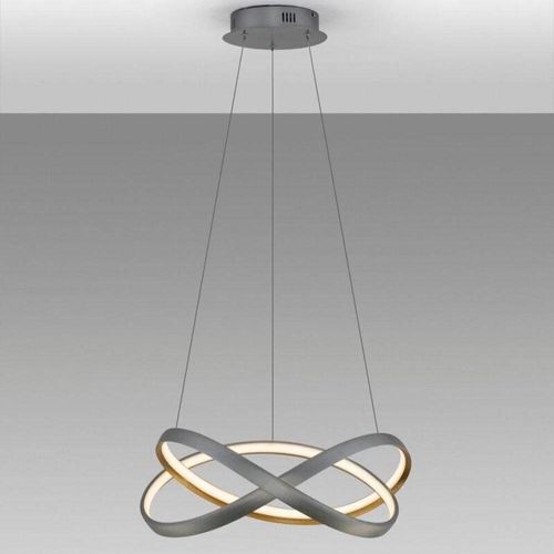 5212017444745 - Led Pendelleuchte Odrey in Silber und Gold 40W 2033lm - grey - Nova Luce