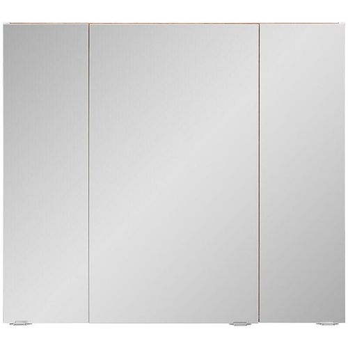 4066075154150 - Lomadox - Badezimmer Spiegelschrank 80 cm glänzend weiß AMARILLO-147-WHITE b h t 80 70 176 cm