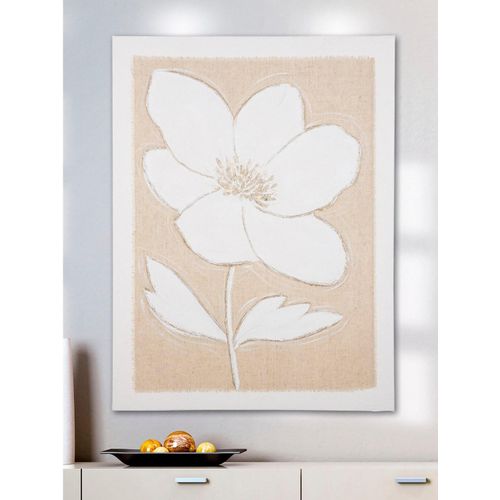 4063387383919 - Leinwandbild GILDE Bild Blume auf Tuch beige (creme) Bilder B H T 60cm x 80cm x 27cm Leinwand B60cm H80cm T27cm 4063387383919 - Leinwandbild GILDE Bild Blume auf Tuch beige (creme) Bilder B H T 60cm x 80cm x 27cm Leinwand B60cm H80cm T27cm