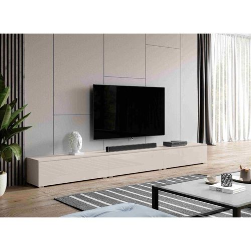 5906601404368 - Furnix - TV-Kommode bargo 300 cm (3x100cm) Lowboard ohne led Beige