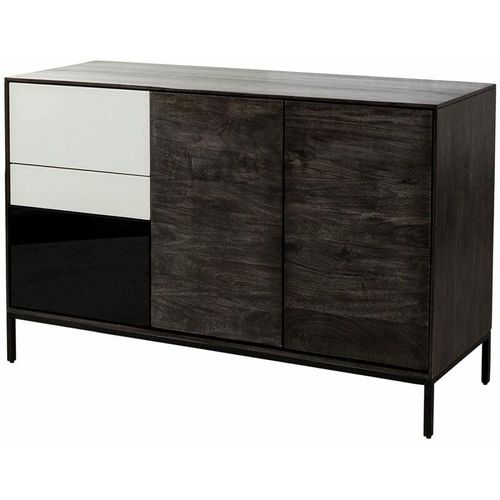 4251213573690 - Massivmoebel24de - Kommode Mango 134x45x85 dunkelgrau geölt chicago 207 - grau