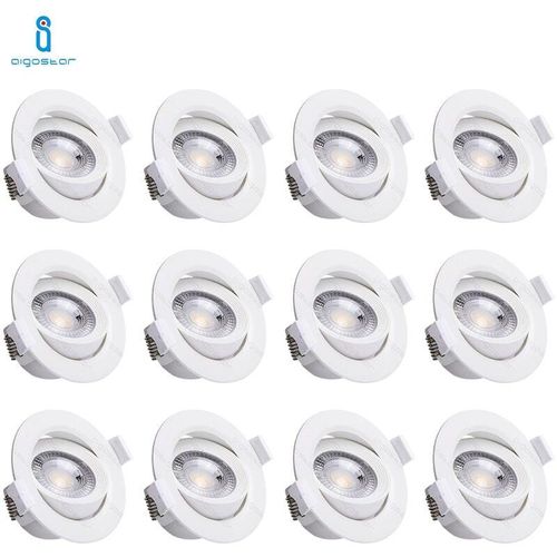 0664213400851 - Einstellbarer Led-Einbaustrahler 7w 4000k Naturweiss 12 Stück