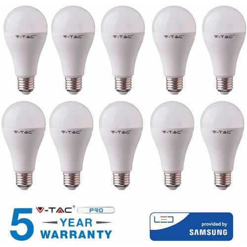 0604220598240 - Vtac - led-glühbirnen 20 w E27 v-tac samsung warmes naturweiss kaltweiss 10 stück