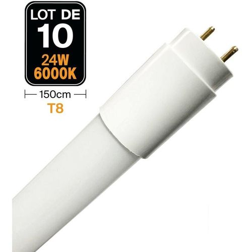 7061117955303 - Europalamp - 10 Tubes Neon led 25W 150cm T8 Blanc Froid 6000k Gamme Pro