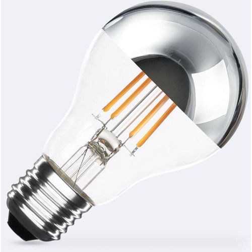 8445044176083 - Ledkia - LED-Glühbirne Filament E27 6W 600 lm A60 Dimmbar Chrome Reflect No Flicker 2200K Warmweiß