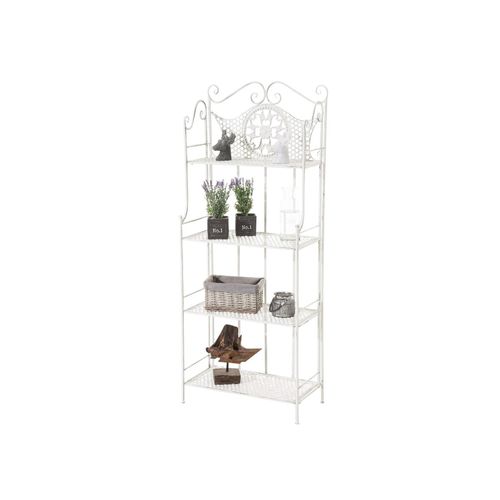 4251152634674 - ANIKA stabiles Standregal im Landhausstil I Klappbares Eisenregal mit 4 Regalböden I In verschiedenen Farben erhältlich