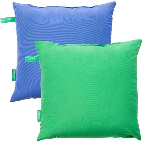 8434652395085 - Set mit 2 Kissen von 45 x 45 cm – 200 g m² Farbe Blau und Grün - Benetton