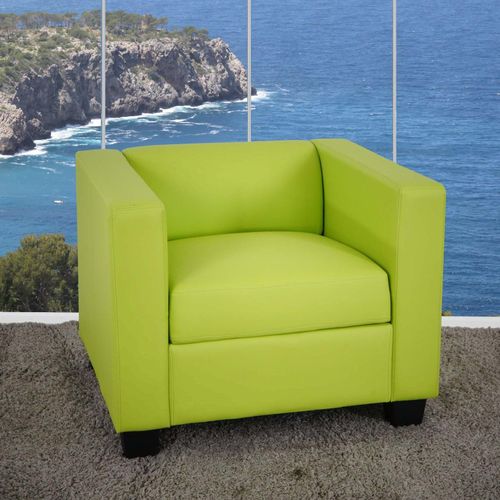 4052826162505 - Sessel Loungesessel Lille ~ Kunstleder hellgrün