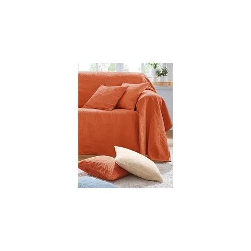 4061389551558 - Überwurf für Sessel und Einzelbett ca 160x190cm orange