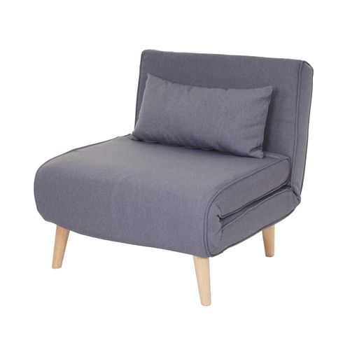 4057651265254 - Schlafsessel MCW-D35 Schlafsofa Funktionssessel Klappsessel Relaxsessel Jugendsessel Sessel Stoff Textil ~ hellgrau