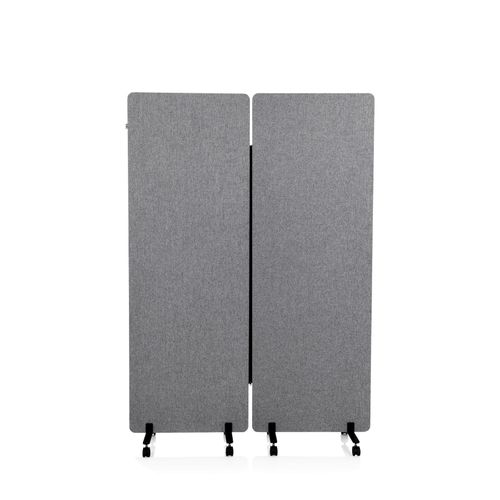 4064323001867 - FLEXMIUT Akustik-Stellwand 2er Set - Akustiktrennwand Dunkelgrau