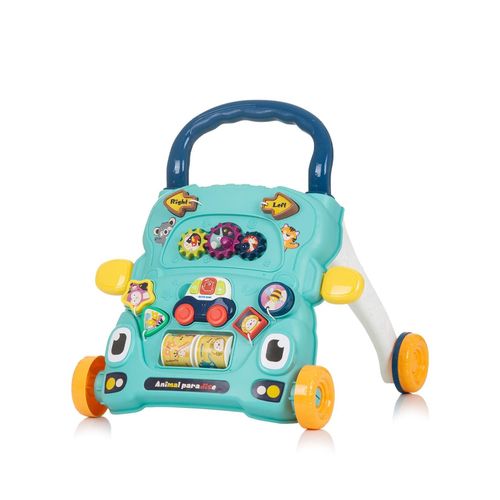 3800931059255 - Lauflernwagen lustige Tiere Musik Lichter Motorik Zahnräder Tasten blau