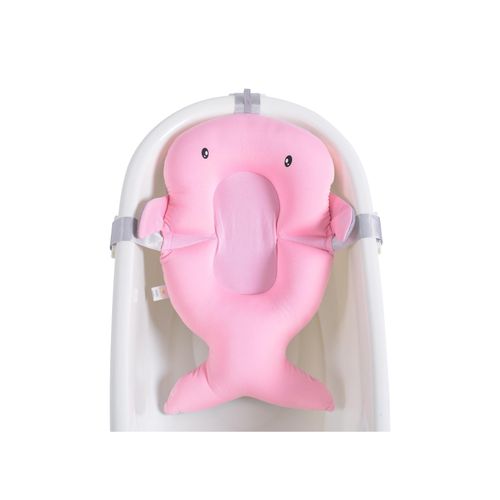 3800146268183 - Babybadenetz Bailey Badekissen Badeauflage Kunststoff Clips ab Geburt rosa