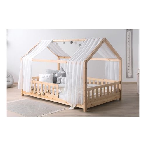 4251105965848 - TiCAA TiCAA Kinderbett Hausbett mit Tüll Kim 90x200 cm 100x200 cm 120x200 cm 140x200 für Jungen & Mädchen inkl Rolllattenrost Rausfallschutz variabel Montessori Bett Natur aus Kiefer Massivholz 4251105965848 - TiCAA TiCAA Kinderbett Hausbett mit Tüll Kim 90x200 cm 100x200 cm 120x200 cm 140x200 für Jungen & Mädchen inkl Rolllattenrost Rausfallschutz variabel Montessori Bett Natur aus Kiefer Massivholz