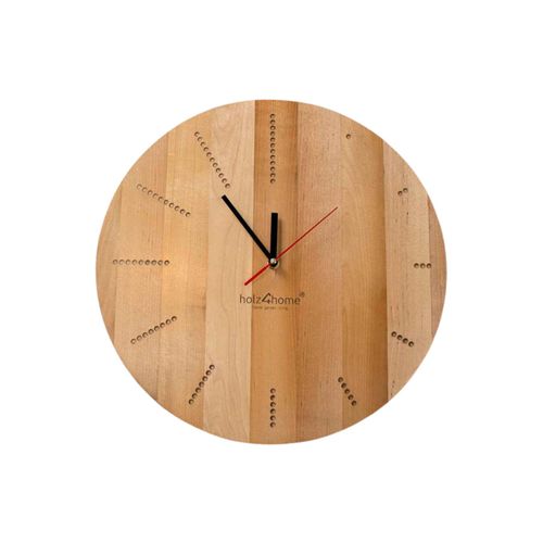 4260750012166 - holz4home® Wanduhr „Dots round“ aus massiver Eiche 4260750012166 - holz4home® Wanduhr „Dots round“ aus massiver Eiche