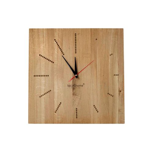 4260750012159 - holz4home® Wanduhr „Dots“ aus massiver Eiche 4260750012159 - holz4home® Wanduhr „Dots“ aus massiver Eiche