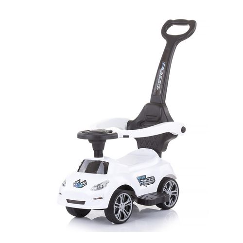 3800931045920 - Kinder Rutschauto 2 in 1 Turbo Schubstange Musikfunktion Rückenlehne weiß 3800931045920 - Kinder Rutschauto 2 in 1 Turbo Schubstange Musikfunktion Rückenlehne weiß