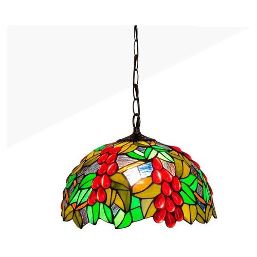 8435427124701 - Barcelona Led - Von Tiffany inspirierte Pendelleuchte mit Fruchtmosaik auf Glas