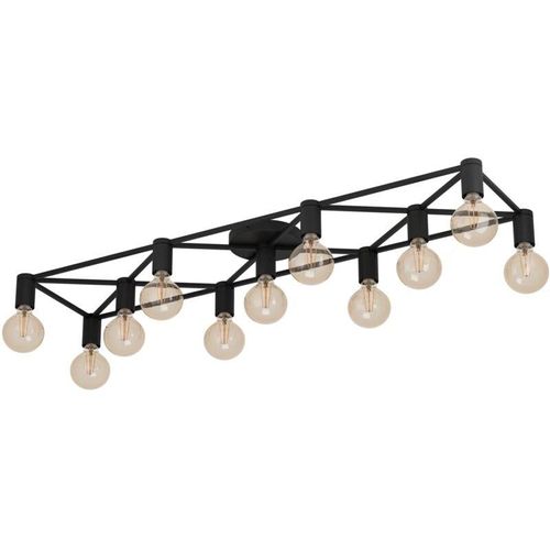 9002759437220 - Deckenlampe Speke 11-flammige Deckenleuchte Deckenbeleuchtung Vintage Industrial Retro Wohnzimmerlampe aus Stahl in schwarz Lampe Decke mit E27