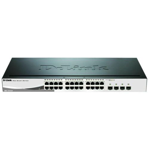 0790069467752 - Dlink - D-Link DGS-1210-24 E - Switch 24 Gigabit Ports und 4 sfp Combo Ports 100 1000 Mbps 1U Höhe Auto vlan für Videoüberwachung und IP-Telefonie