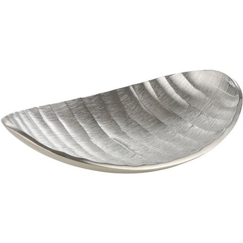 9008606245659 - EGLO LIVING Dekoschale Forleyet elegante Schale zum Dekorieren Dekoteller handmade im Wellendesign Metallteller aus Aluminium in Silber 26 x 185