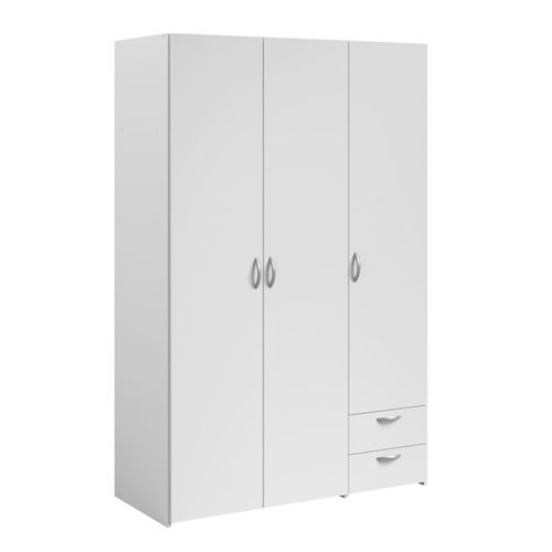 3480940296690 - Parisot Kleiderschrank mit 2 Schubkästen - Daily 3-trg Weiss 3480940296690 - Parisot Kleiderschrank mit 2 Schubkästen - Daily 3-trg Weiss