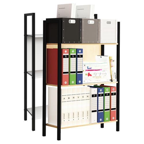 4051814441653 - Aktenregal Holzregal mit Metallrahmen stehend platzsparendes Büroregal Maße ca H 100 x B 56 x T 24 cm Elegantes Regal Standregal ¿ Flakos 3 Gr 56 weiß B56cm H100cm T24cm Metall Holz Spanplatte Holzwerkstoff Regale 4051814441653 - Aktenregal Holzregal mit Metallrahmen stehend platzsparendes Büroregal Maße ca H 100 x B 56 x T 24 cm Elegantes Regal Standregal ¿ Flakos 3 Gr 56 weiß B56cm H100cm T24cm Metall Holz Spanplatte Holzwerkstoff Regale