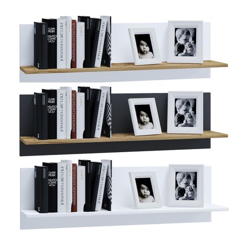 4051814435195 - Holzregal hängend platzsparendes Regal Maße H 30 x B 102 x T 20 cm Elegantes Regal hängend Aufbewahrungsregal Bücherregal Wandboard - Usilo 4051814435195 - Holzregal hängend platzsparendes Regal Maße H 30 x B 102 x T 20 cm Elegantes Regal hängend Aufbewahrungsregal Bücherregal Wandboard - Usilo