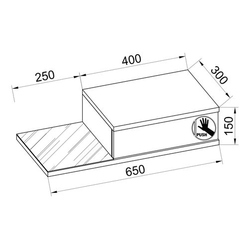 4051814435041 - Holz Wandschublade Nachtschrank Wandboard Schublade Konsole Nachttisch Konsila L (Farbe Weiß Anthrazit) 4051814435041 - Holz Wandschublade Nachtschrank Wandboard Schublade Konsole Nachttisch Konsila L (Farbe Weiß Anthrazit)