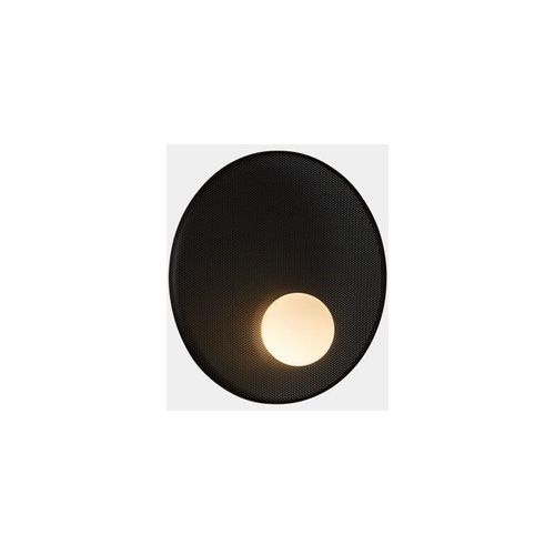 8445386087535 - Leds C4 Trip - Aplique de Pared Interior Ø300mm E14 Aluminio y Acero Negro con Difusor de Cristal Opal