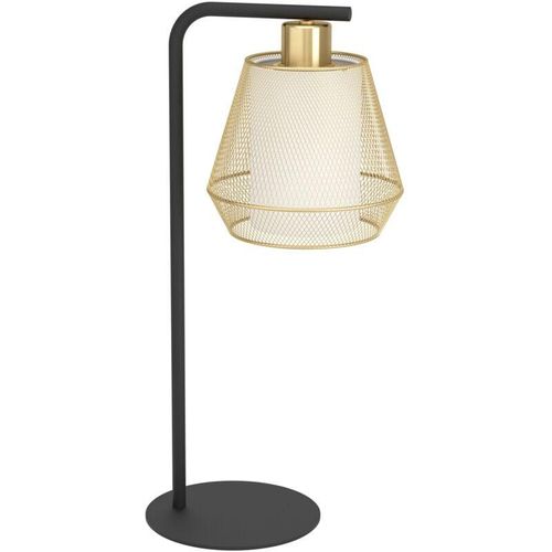 9008606274697 - Tischlampe Ciudadela elegante Nachttischlampe Tischleuchte aus Metall in Messing und Textil in Weiß Tisch-Lampe für Wohnzimmer und Schlafzimmer