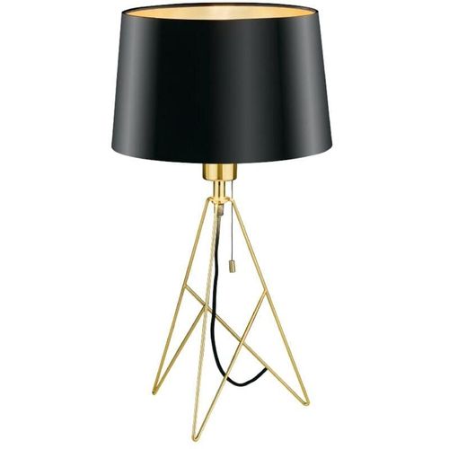 9002759391799 - Di-life - eglo Stativ Tischlampe Camporale Textil Tischleuchte aus Stoff und Metall in schwarz und Messing-Gebürstet kleine Stehlampe Design-Lampe 9002759391799 - Di-life - eglo Stativ Tischlampe Camporale Textil Tischleuchte aus Stoff und Metall in schwarz und Messing-Gebürstet kleine Stehlampe Design-Lampe