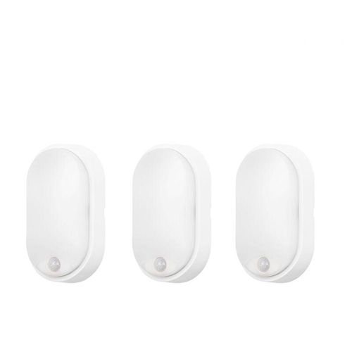 8445386731001 - Forlight - moo (3uds) Aplique de Pared Exterior led IP54 Sensor Crepuscular de Movimiento Temperatura Regulable Color Blanco