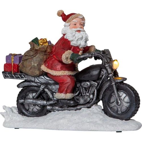 9008606224968 - Eglo led Weihnachtsdeko Merryville Motorrad mit Weihnachtsmann Vintage Weihnachtsdekoration Fensterdeko mit Timer und batteriebetriebener