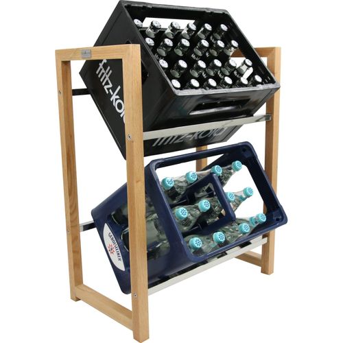 4260750013637 - holz4home® Getränkekistenregal aus Bambus inkl pulverbeschichteter Ablage I Schwarz 8 Kisten 4260750013637 - holz4home® Getränkekistenregal aus Bambus inkl pulverbeschichteter Ablage I Schwarz 8 Kisten