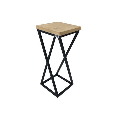 4260750010049 - holz4home® Dekoständer aus Eiche Gedrehte Streben-Variante in hellgrau geölt 50 cm 4260750010049 - holz4home® Dekoständer aus Eiche Gedrehte Streben-Variante in hellgrau geölt 50 cm