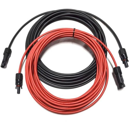 4260671938576 - Solarkabel Verlängerungskabel schwarz rot 4 - 6mm² mit montiertem Stecker MC4 0% MwSt Stecker 2x 25m 4mm²