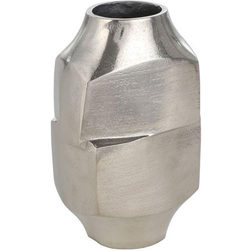 9008606245734 - Eglo - living Metallvase Abucay asymmetrische Deko Vase für Pampasgras kleine Dekovase für Wohnzimmer Blumenvase aus Metall in Nickel Tischdeko