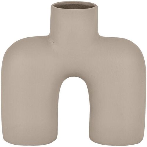 9008606246724 - EGLO LIVING Metallvase Brower minimalistische Deko Vase Dekovase für Wohnzimmer Blumenvase aus Metall in Sandfarben Tischdeko 18 cm - Vase 18 cm