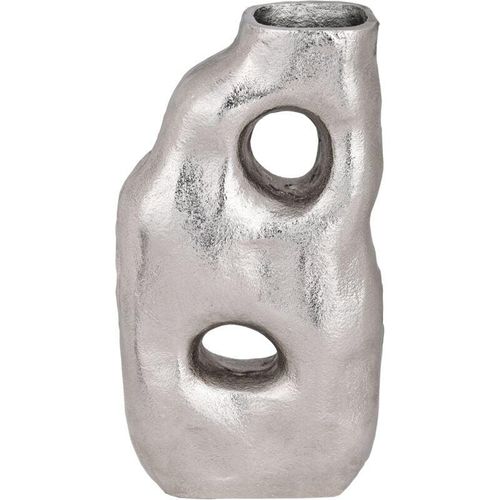 9008606246687 - EGLO LIVING Metallvase Tadoussac elegante Deko Vase organisch geformte Dekovase für Wohnzimmer Blumenvase handmade aus Metall in Nickel Tischdeko