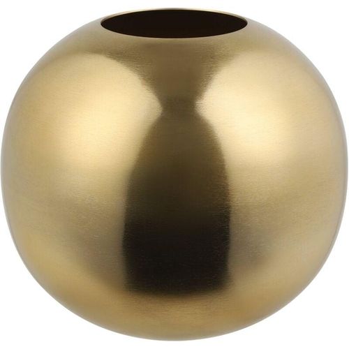 9008606245840 - Eglo - living Metallvase Abucay runde Deko Vase elegante Dekovase für Wohnzimmer Blumenvase aus Metall in Messing Gebürstet Tischdeko ø 25 cm