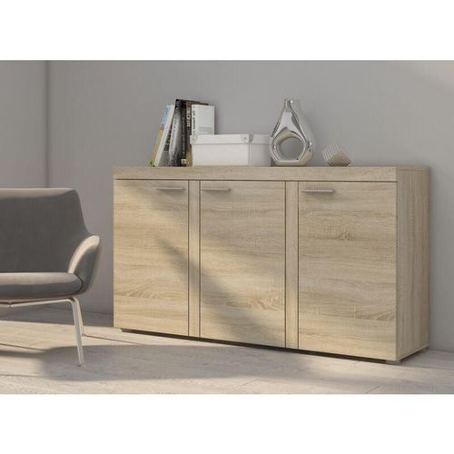 5906601405549 - Furnix - Sideboard Alvor Anrichte Kommode 3 Türen 149 cm 3F Eiche Sonoma