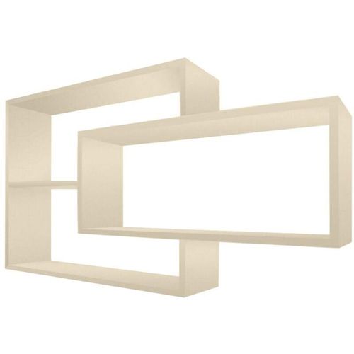 4260360018831 - Traummöbel - Wandregal Karo Schweberegal aus Holz Beige - Beige