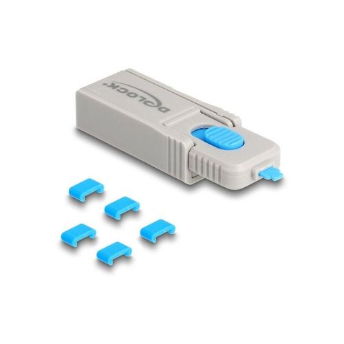 4043619209262 - Type-C™ Port Blocker Set für Type-C™ Buchsen 5 Stück + Verschlusswerkzeug (20926) - Delock