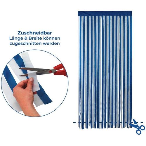 4008838252628 - Türvorhang MAXIMEX Insektenschutz Gardinen blau (blau weiß) Blickdichte Vorhänge Blau-Weiß zuschneidbar