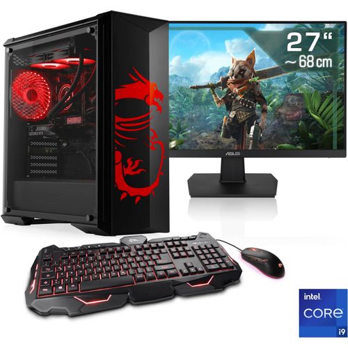 4061474211480 - E (A bis G) CSL Gaming-PC-Komplettsystem HydroX V29585 MSI Dragon Advanced Edition Computer-Komplettsysteme Gr Microsoft Windows 11 Home (64 Bit) 32 GB RAM 1000 GB SSD schwarz PC Sets