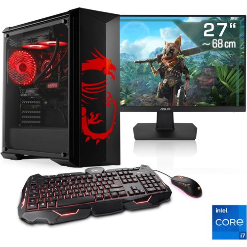 4061474211329 - E (A bis G) CSL Gaming-PC-Komplettsystem HydroX V29571 MSI Dragon Advanced Edition Computer-Komplettsysteme Gr Microsoft Windows 11 Home (64 Bit) 16 GB RAM 1000 GB SSD schwarz PC Sets