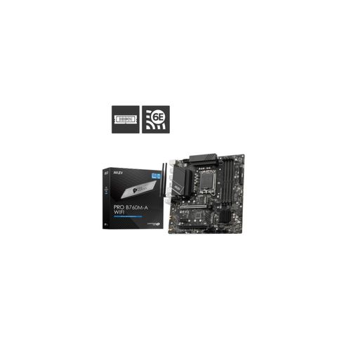 4711377059572 - PRO B760M-A WIFI - motherboard - micro ATX - LGA1700 Socket - B760 Mainboard - Intel B760 - Intel LGA1700 socket - DDR5 RAM - Micro-ATX