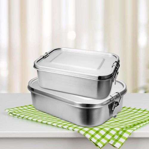 9475631267985 - Tolletour - Lunchbox Lunchbox Edelstahl auslaufsicher Herausnehmbaren Trennwand Lunch-Boxen Leicht zu ReinigenRobusten und kunststofffreien bento