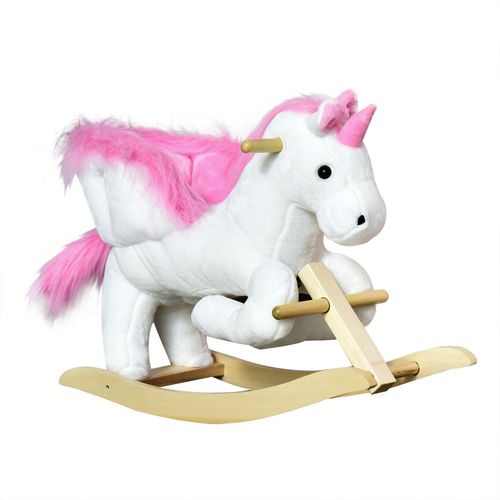 4251774917759 - Schaukeltier Schaukelpferd Kinder Schaukel magisches Einhorn-Design mit Musik für Kinder für 18-36 M